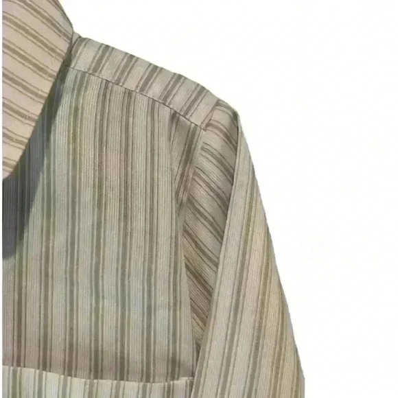 NWT-Smockingbird Kids Striped Button-Up Shirt Green Size 6 Long Sleeve - Picture 2 of 4